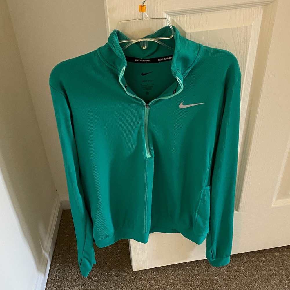Nike Teal/Green Half-Zip Running Pullover